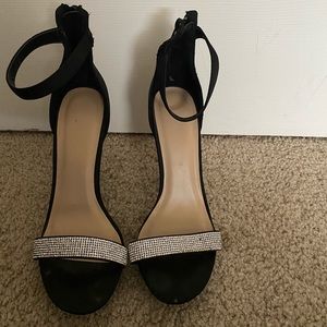 Rhinestone black heels